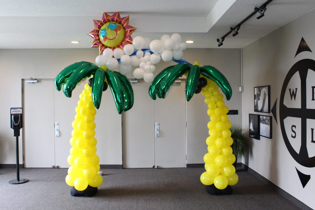 Palm Trees & Sunshine Balloon Custom Archway