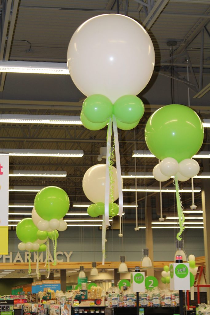36in Balloons With Collar Satin Ribbon Save On Foods Heritage Grand Opening