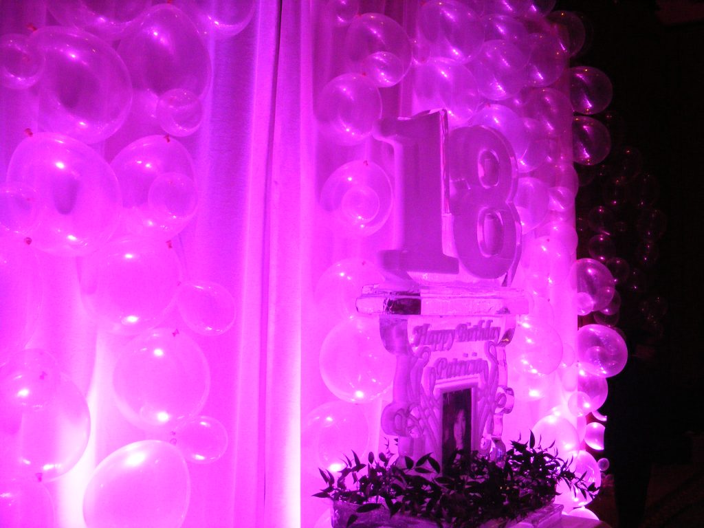 Bubble Balloon Strand Backdrop With Led Uplighting 18th Birthday Party Sheraton Eau Claire