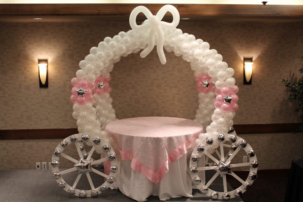 Carriage Cake Table In Pearl White Pearl Pink First Birthday Party Delta South Calgary