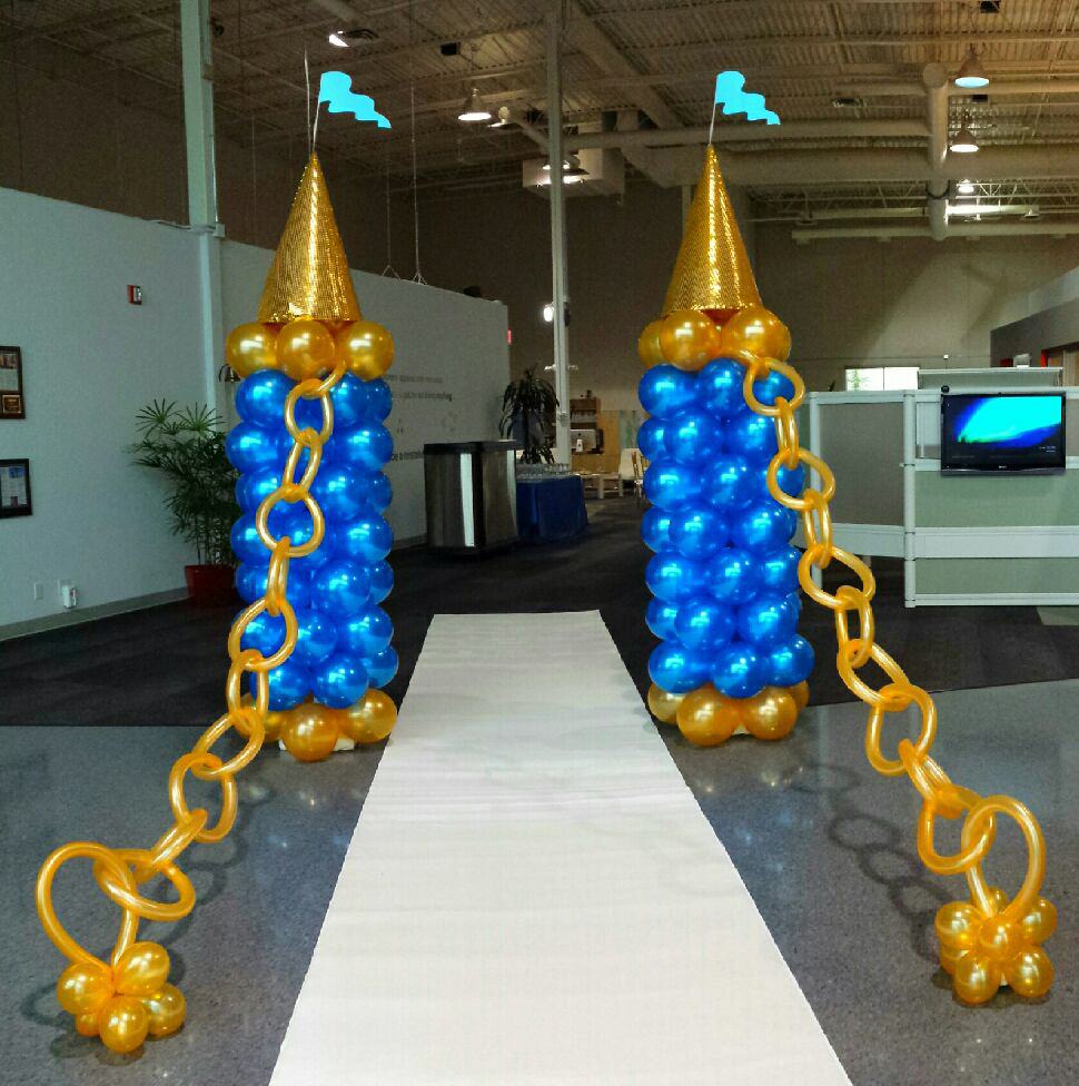 Castle Drawbridge Balloon Columns Birthday Decorations Ambyint Ne Calgary