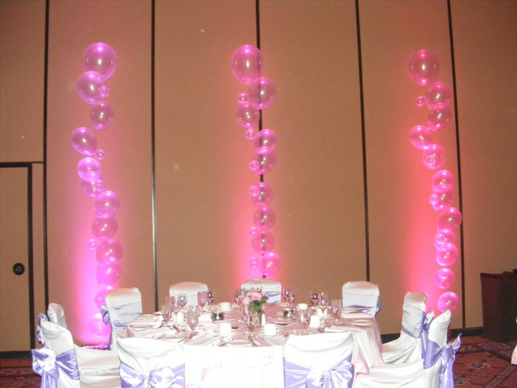 Clear Bubble Balloon Strands With Led Uplighting 18th Birthday Party Sheraton Eau Claire 1