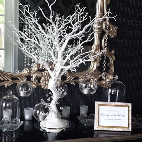 Crystal Tree With Hanging Glass Ball Tealight