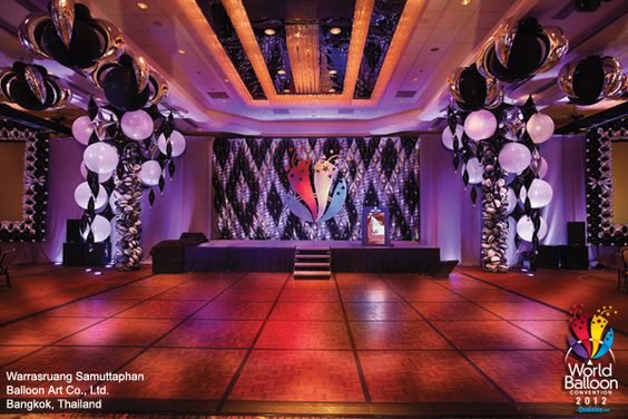 Elegant Ceiling And Backdrop Decor Qualatex World Balloon Convention