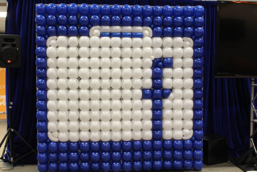 Facebook Theme Balloon Wall Fgl Sports Product Launch