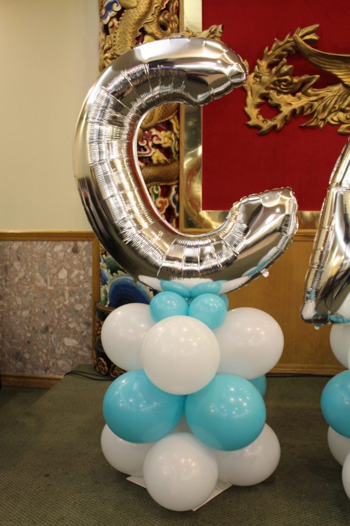 Mylar Balloon Letter On Latex Balloon Bases Baby Shower Event Downtown Calgary