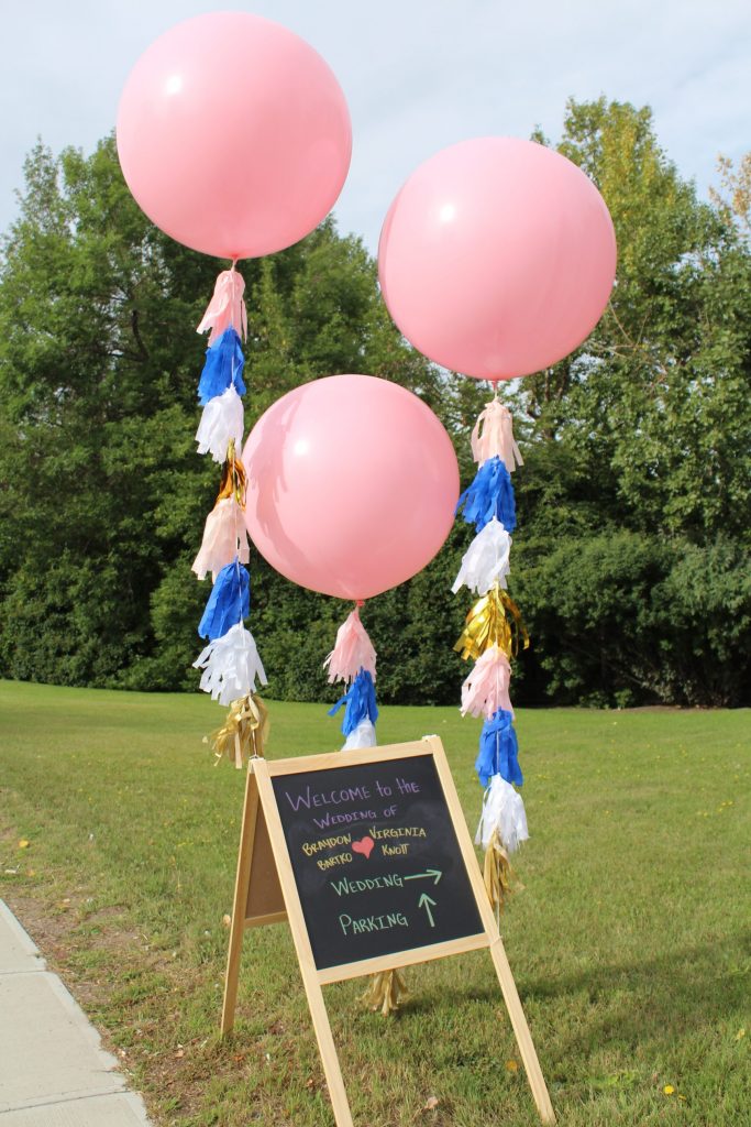Pink Geronimo Balloons Wedding Reception Sw Calgary 1