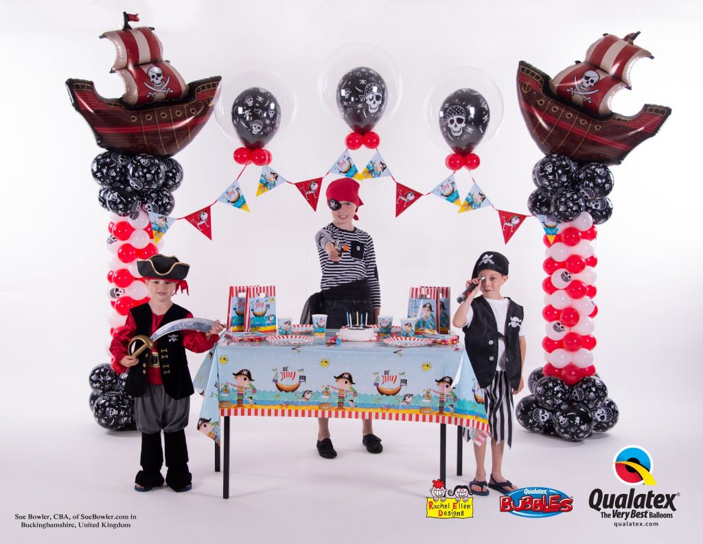 Pirate Themed Birthday Balloon Arch