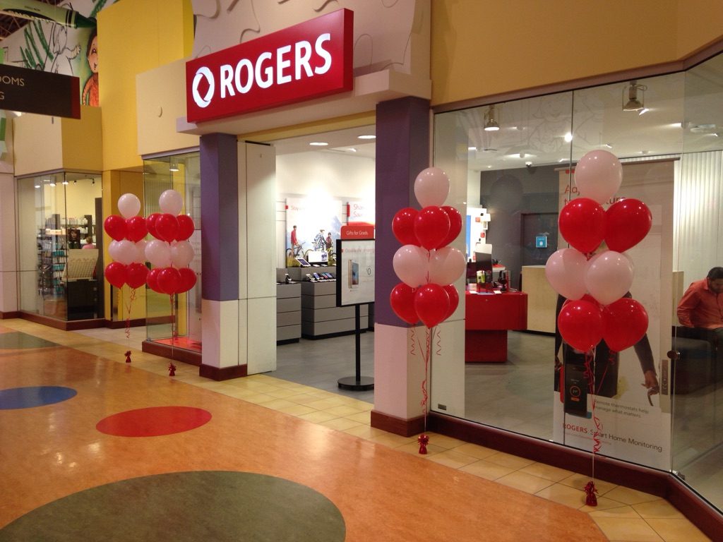 Red White Classic 10 Balloon Bouquet Rogers Wireless Store Sale