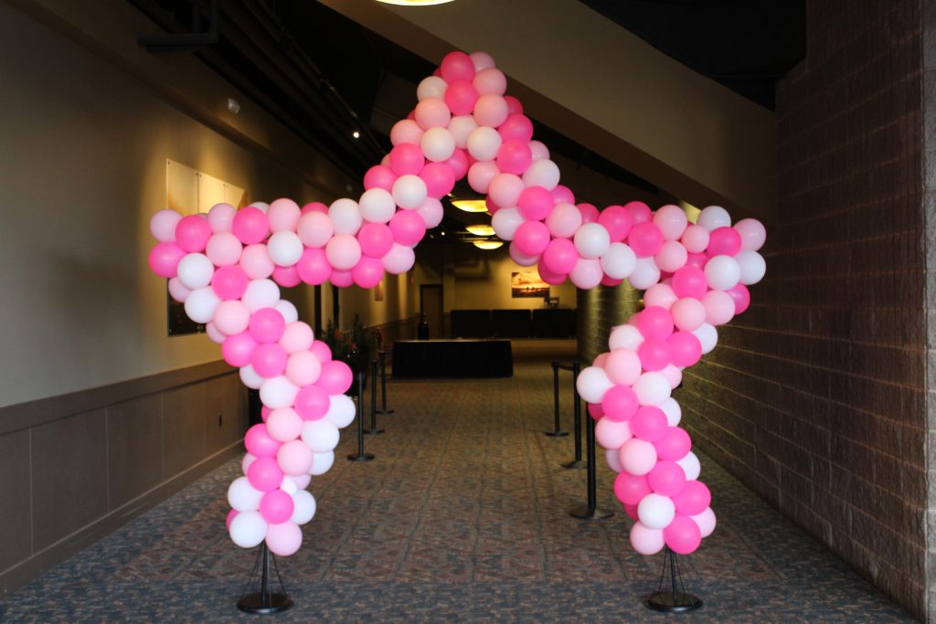 Star Archway In Pink Rose Neon Pink Balloons Summit School Of Dance Airdrie Year End Performances