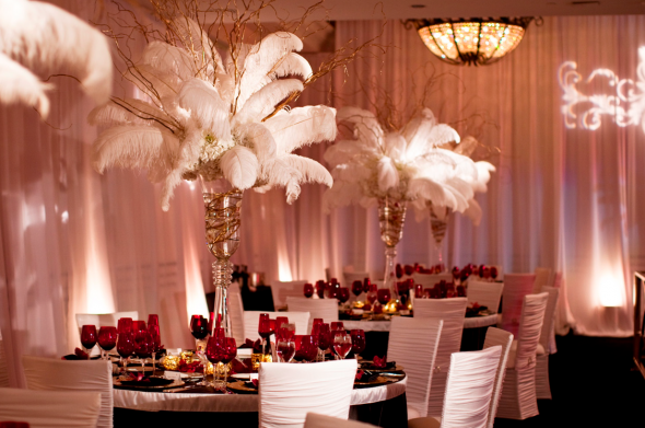 Feather Tree Centrepieces